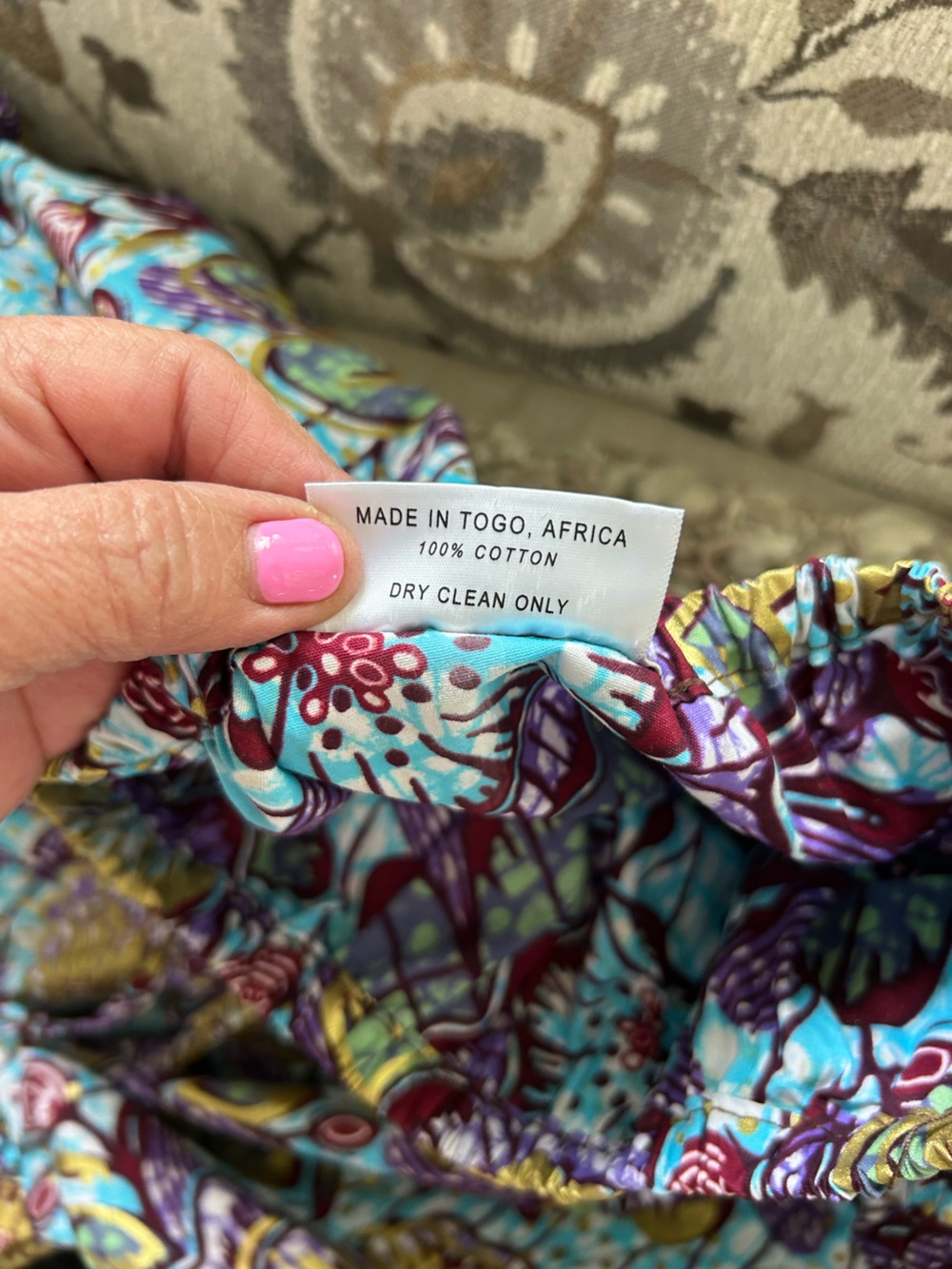 Francis + Benedict One-Shoulder Floral Tiered Dress in Multi Bold Print - Picture 11 of 11